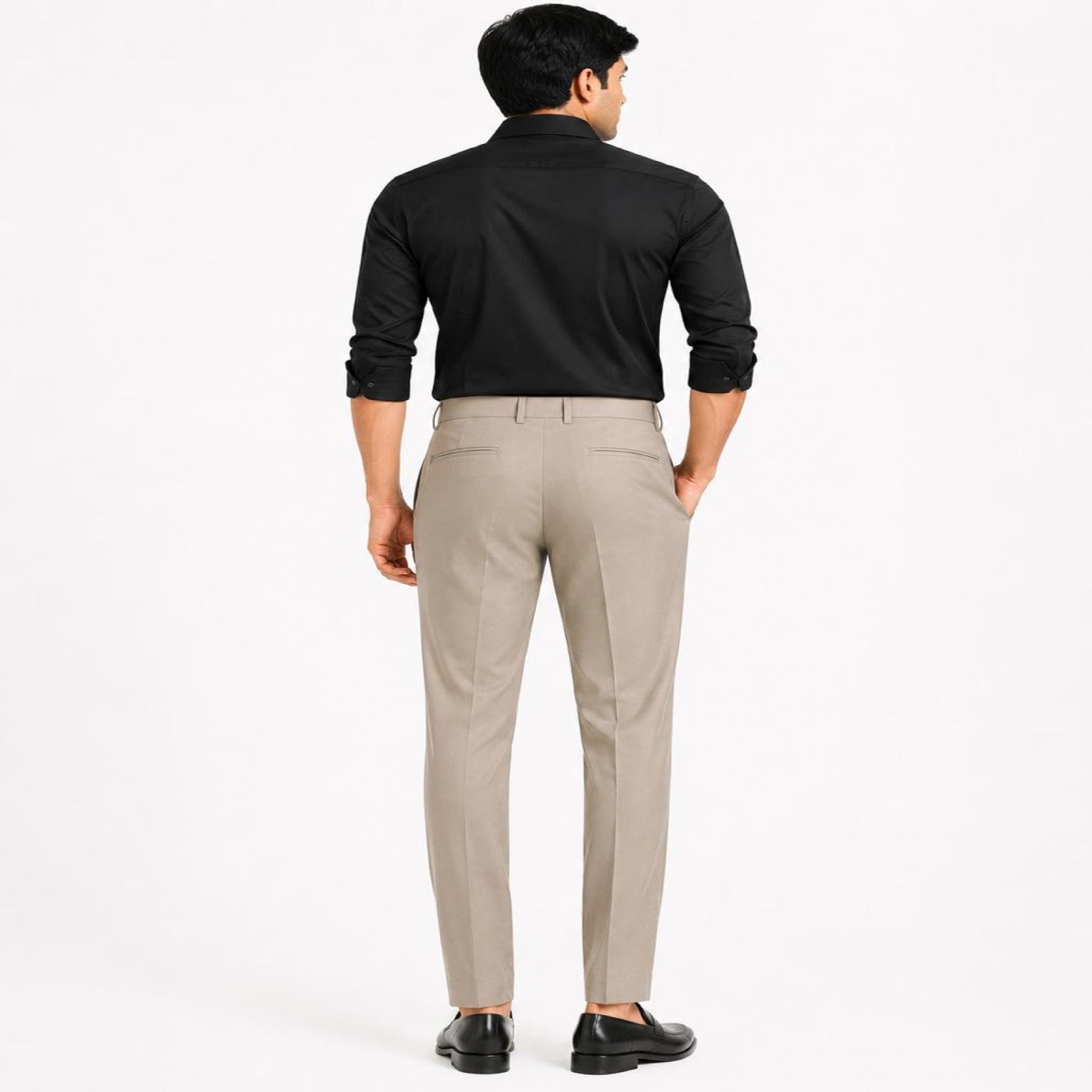 Men's Heritage Beige Tailored Dress Pants-4