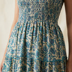Women's Printed Strapless High-Low Dress-2