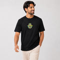 Men's Black Psychedelic Graphic Printed T-Shirt-4