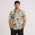 Men's Green Abstract Printed Half Sleeve Casual Shirt-1