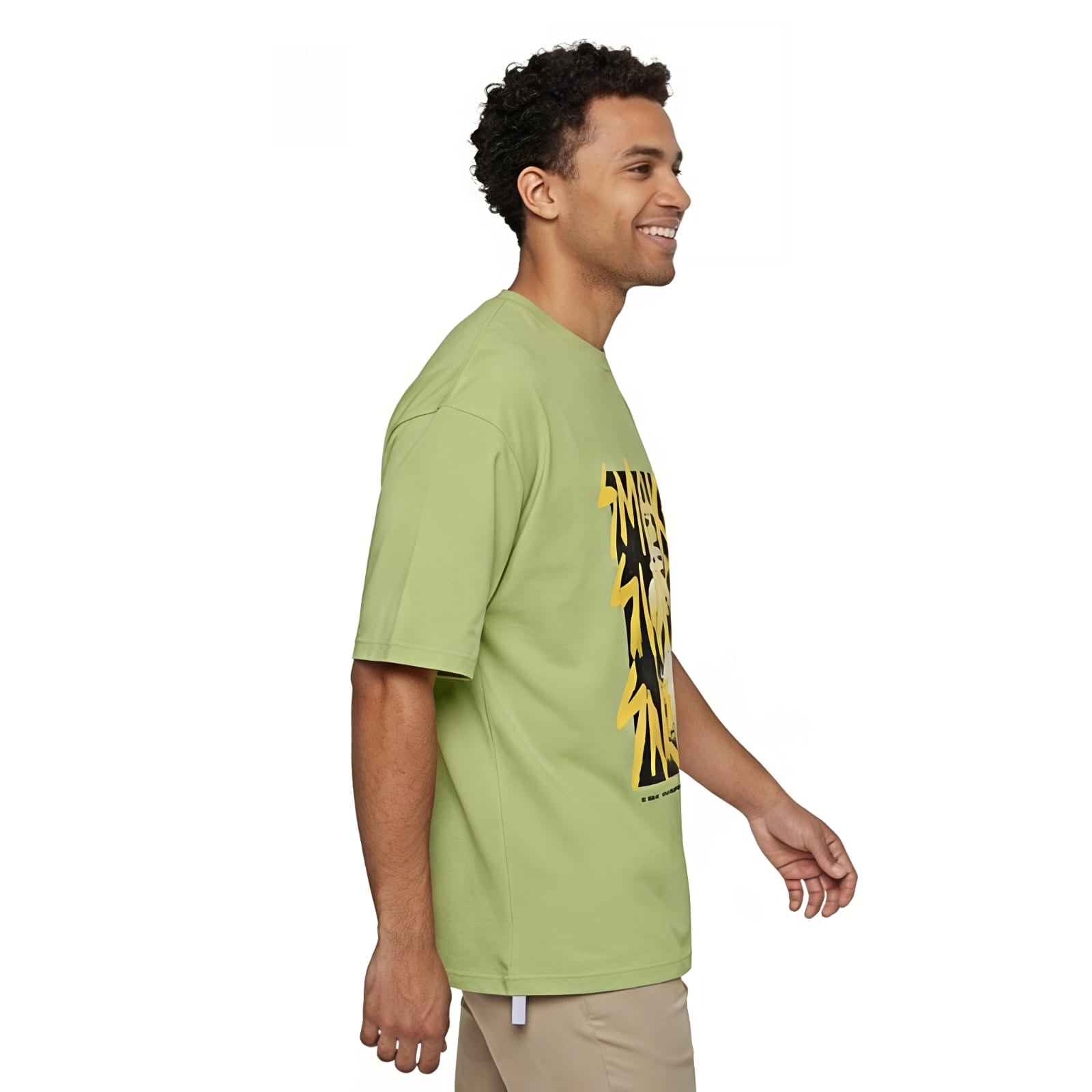 Men's Smoke Style Oversized Graphic T-Shirt-3