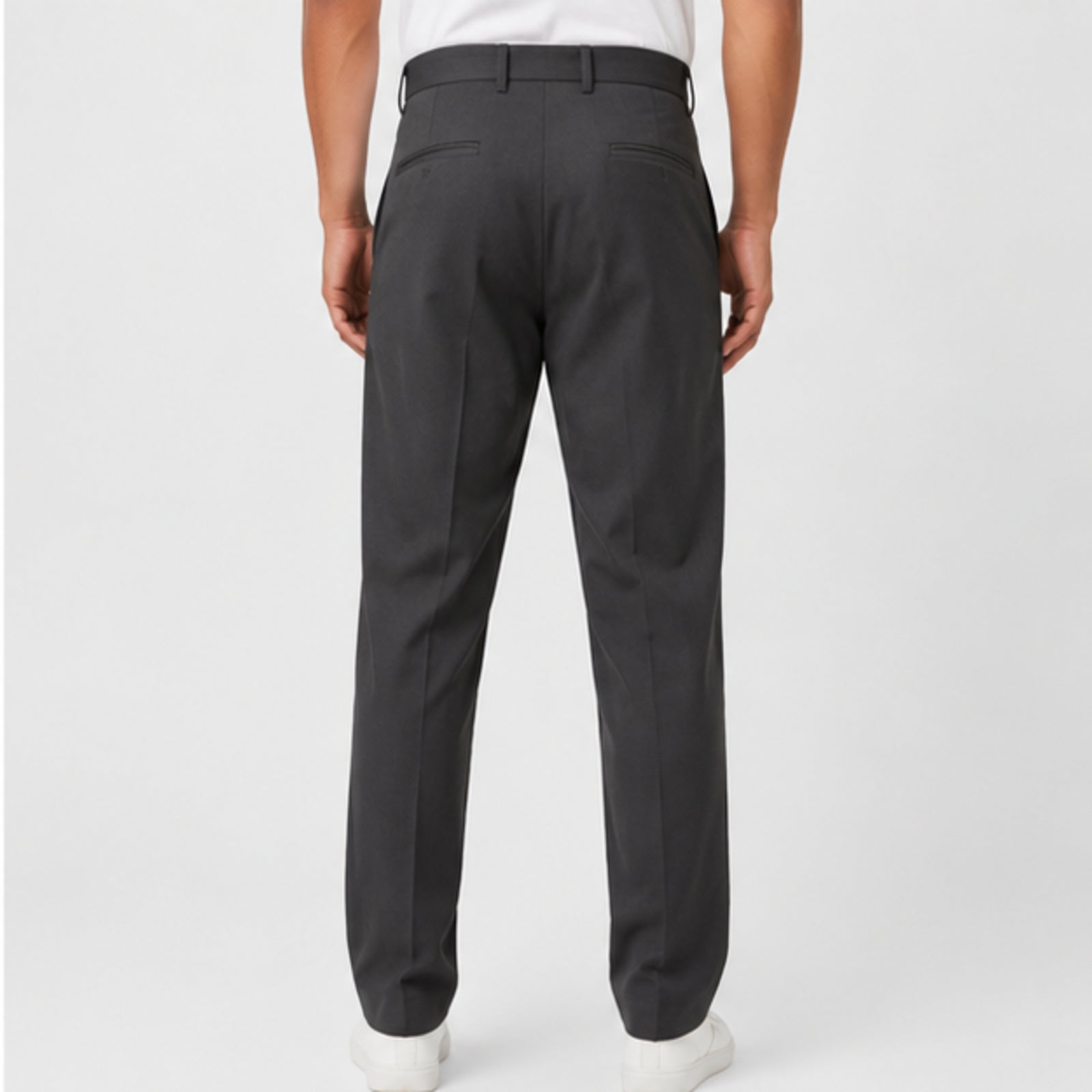 Men's Classic Brown Formal Straight Fit Trousers-4