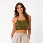 Women's Sunwoven Boho Fringe Crop Top-2