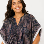 Women's Printed Boho Kaftan Top-2