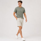 Men's White Printed Casual Summer Shorts-4