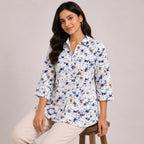 Women's Vibrant Abstract Speckled Flare Tunic Top-2