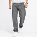 Men's Greyish Washed Straight Fit Denim Jeans-4