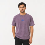 Men's Lavender Oversized Casual T-Shirt-4