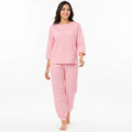 Women's Peach Relaxed Fit Top and Jogger Co-Ord Set | Solid Loungewear Two-Piece Set-1