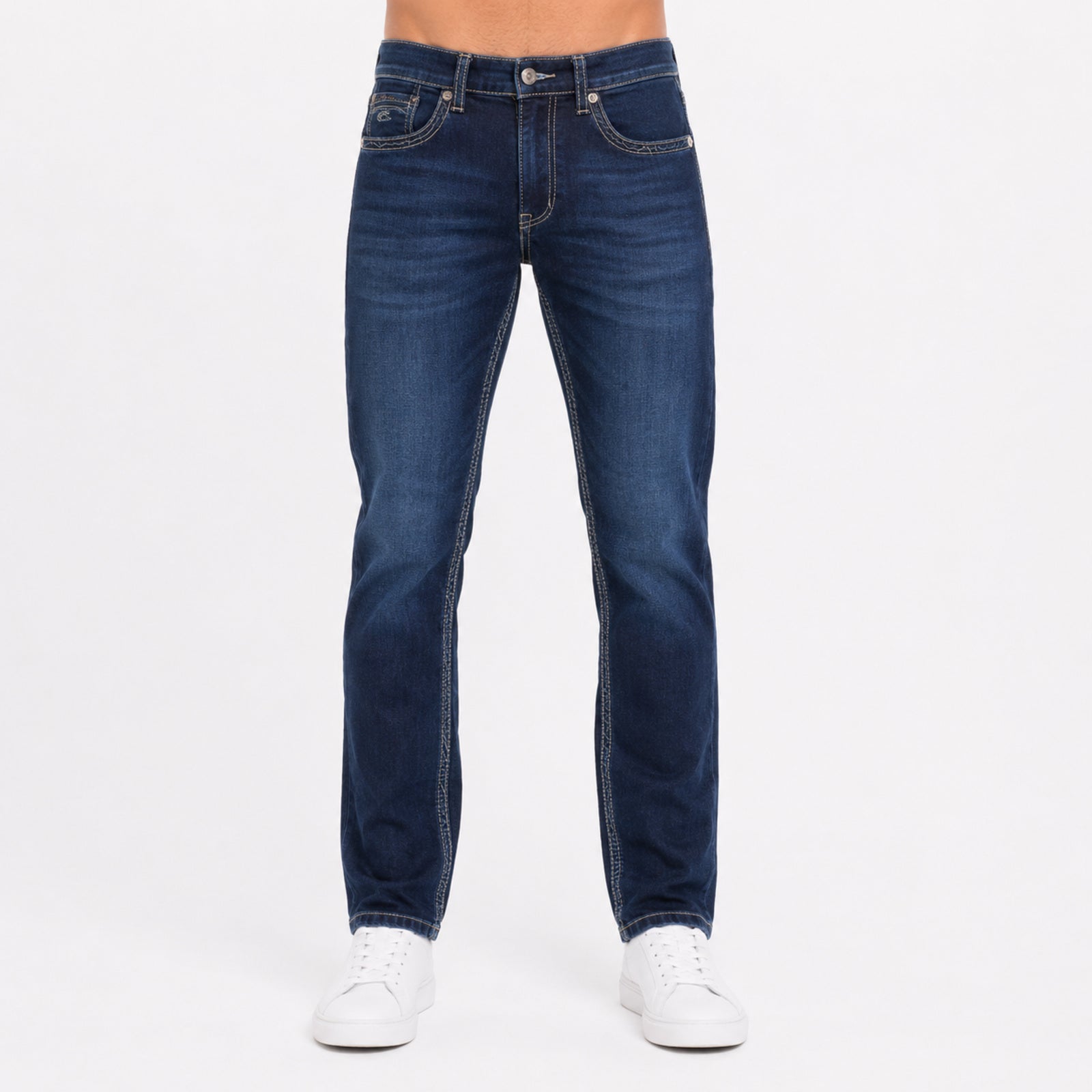Men's Mid Blue Slim Tapered Fit Denim Jeans-3