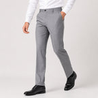 Men's Slate Charcoal Slim Fit Formal Trousers-4