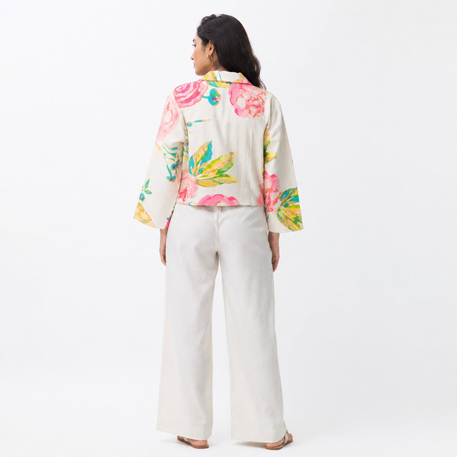 Women's Floral Print Co-Ord Blazer & Palazzo Set-3