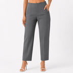 Women's Sleek Comfort-Fit Blue Formal Trousers-1
