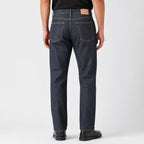 Men's Dark Blue Straight Fit Classic Denim Jeans-3