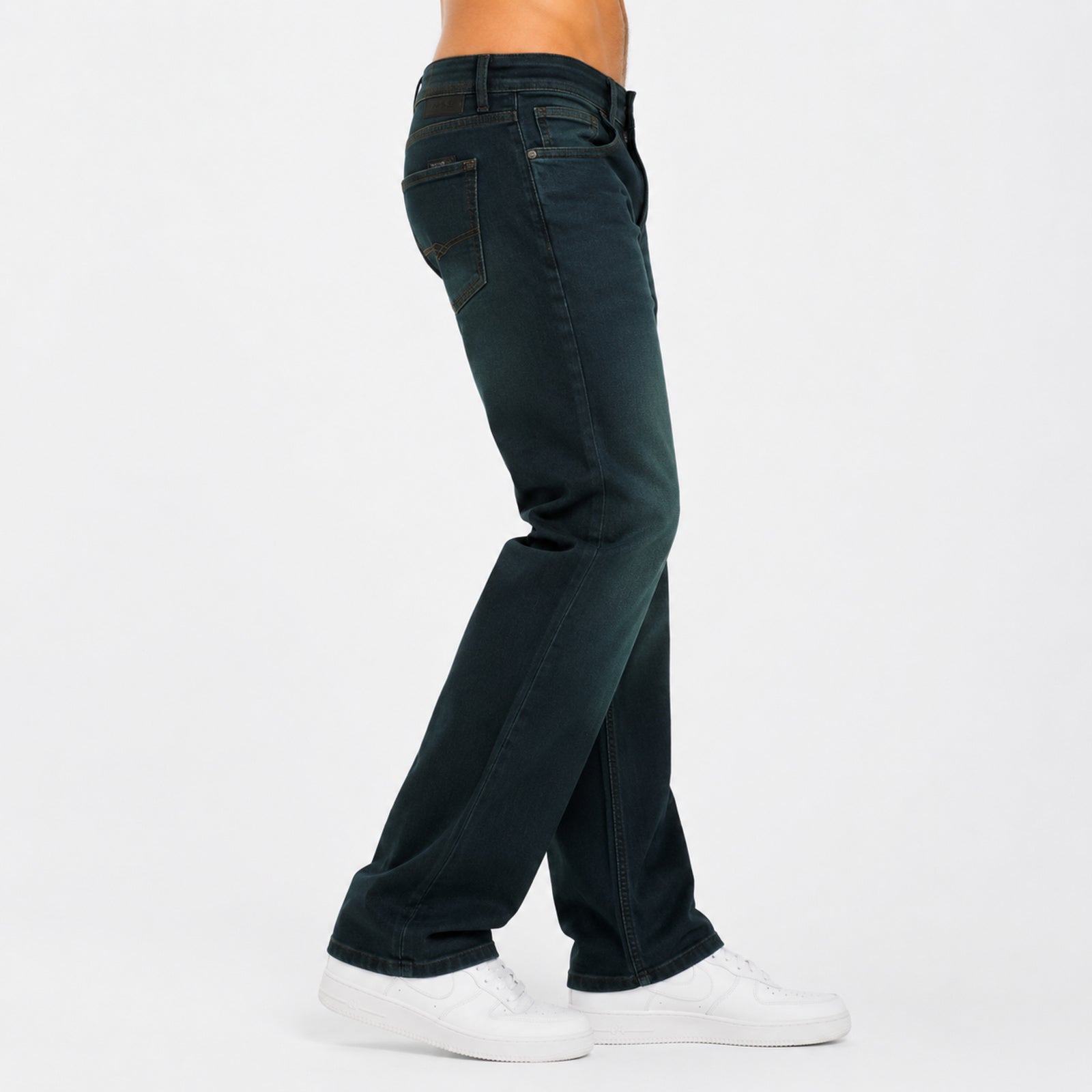 Men's Classic Dark Indigo Slim Fit Jeans-2