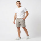 Men's Grey Printed Casual Cotton Shorts-4