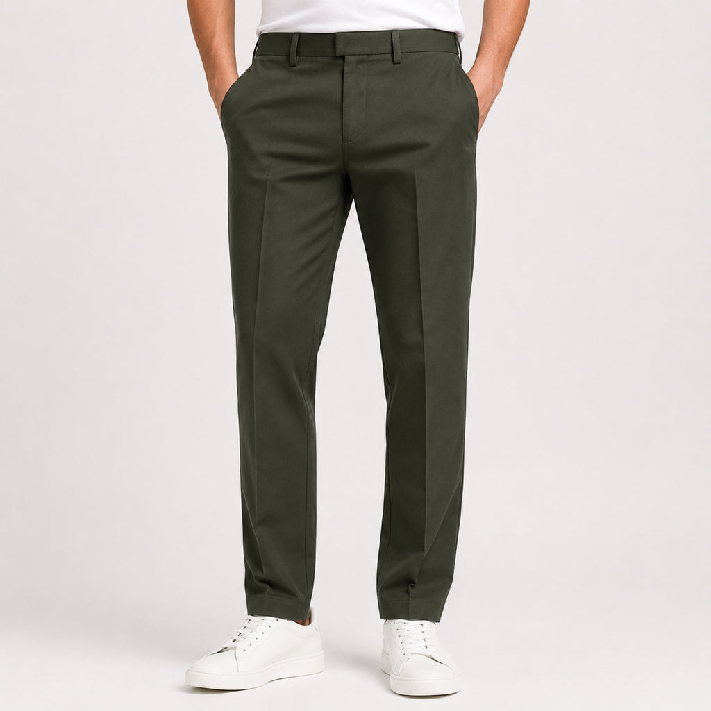 Men's Walnut Brown Executive Slim Fit Formal Trousers-3
