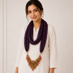 Women's Embellished Hood Style Scarf Necklace-2