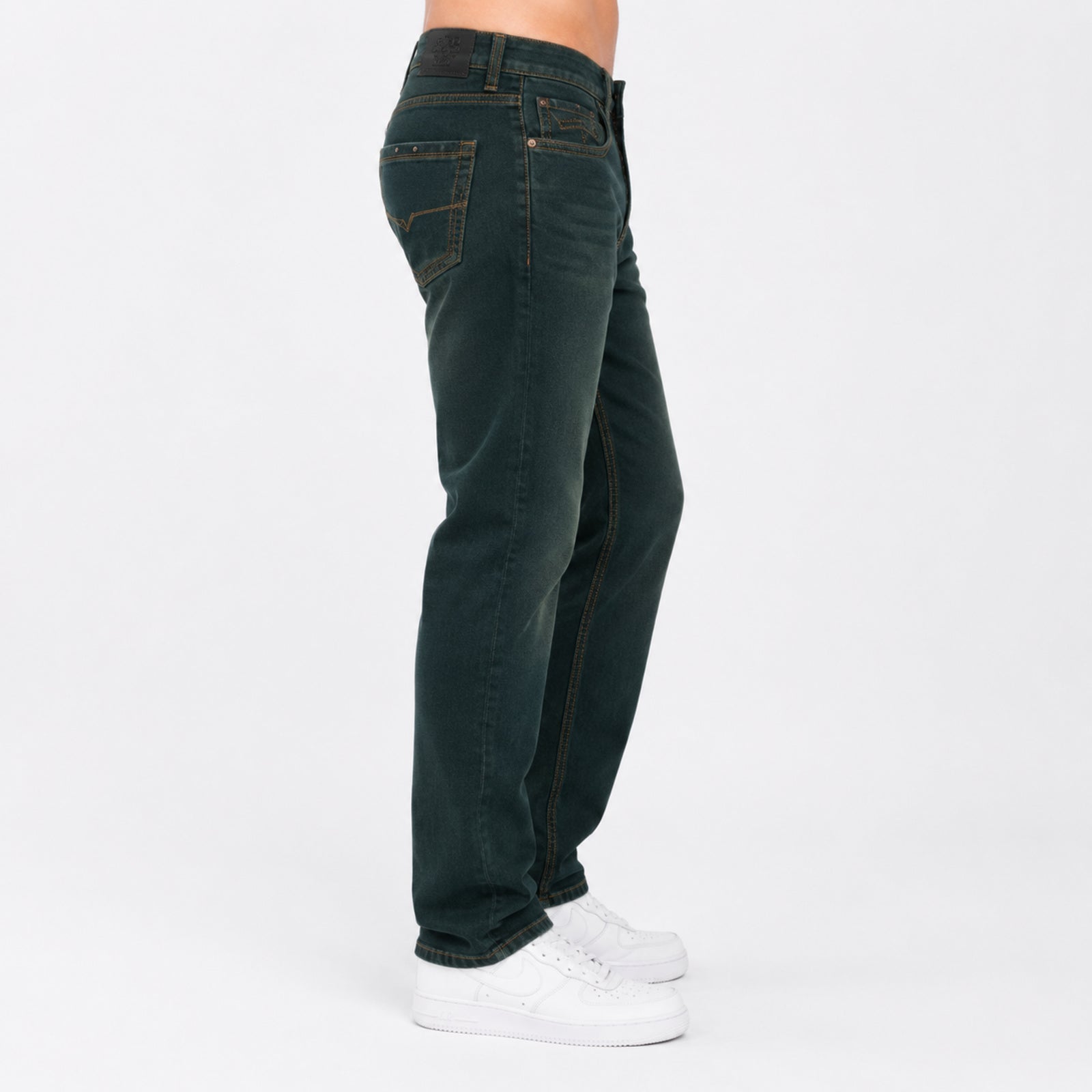 Men's Dark Wash Slim Fit Denim Jeans-2