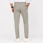 Men's Luxury Beige Slim Fit Tailored Formal Trousers-2