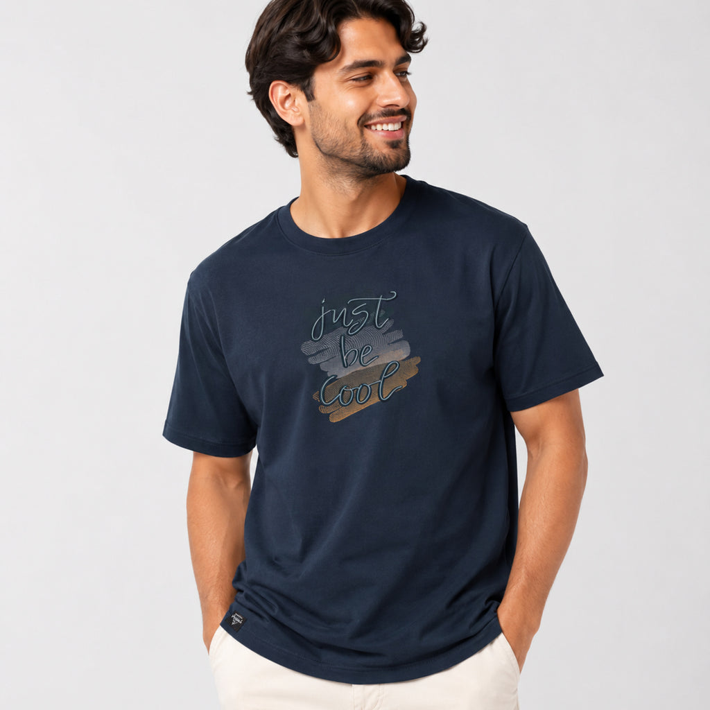 Men's “Just Be Cool” Graphic Printed T-Shirt-1