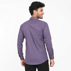 Men's Lavender Slim Fit Printed Casual Shirt-2
