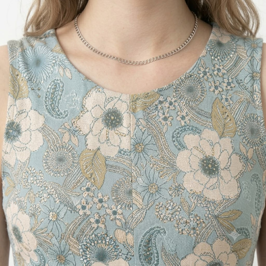 Women's Sky Bloom Floral Crop Top-3