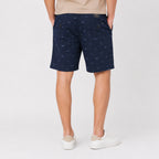 Men's Navy Blue Printed Casual Shorts-1