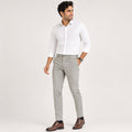Men's Premium Ash Grey Slim Fit Formal Trousers-1