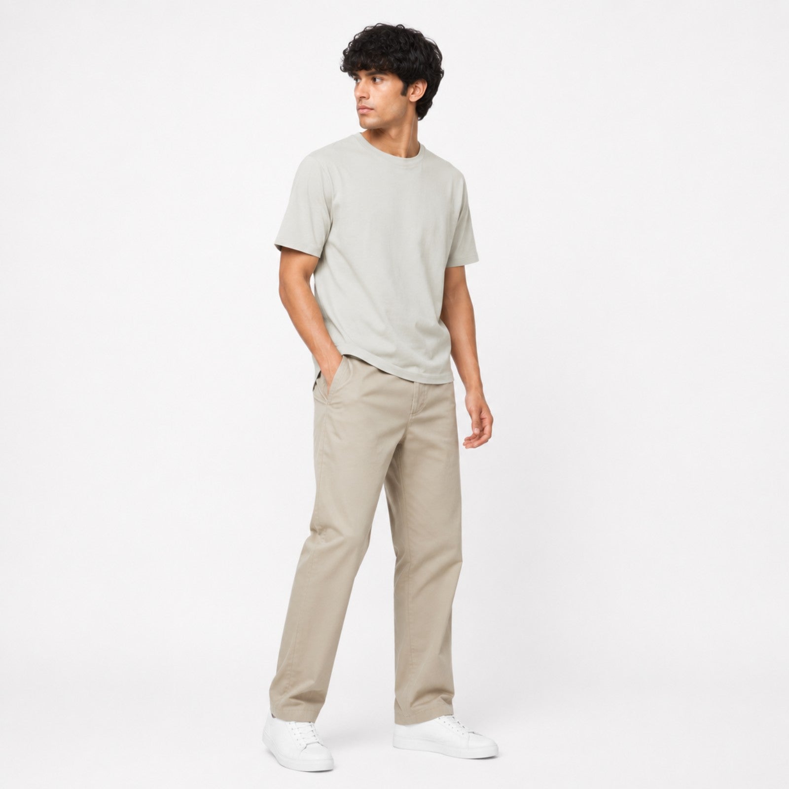 Men's Mint Breeze Solid Cotton T-Shirt-2