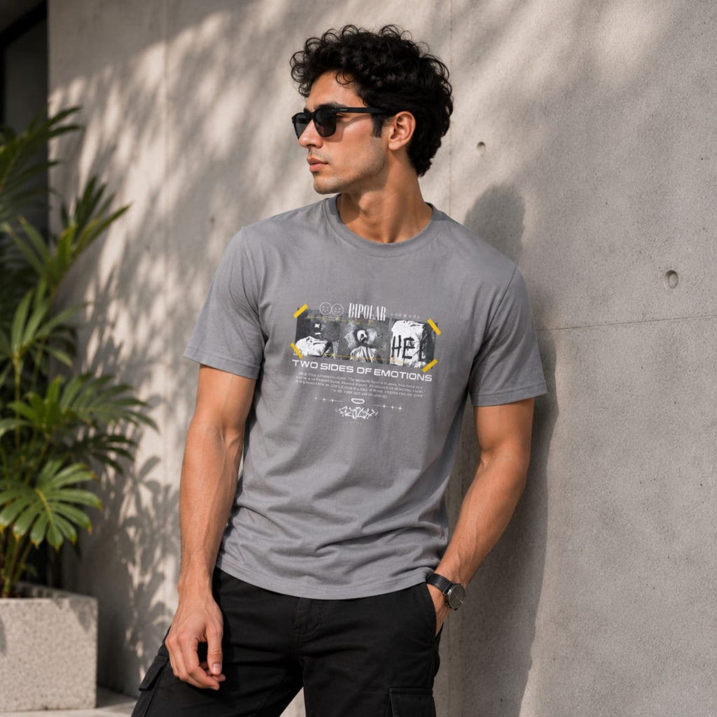 Men's Urban Slate Graphic Casual T-Shirt-2