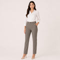 Women's Sleek Grey Tailored Formal Executive Trousers-1