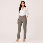 Women's Sleek Grey Tailored Formal Executive Trousers-1