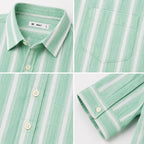 Men's Mint Horizon Striped Casual Shirt-3