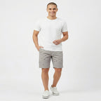 Men's Grey Printed Casual Cotton Shorts-1