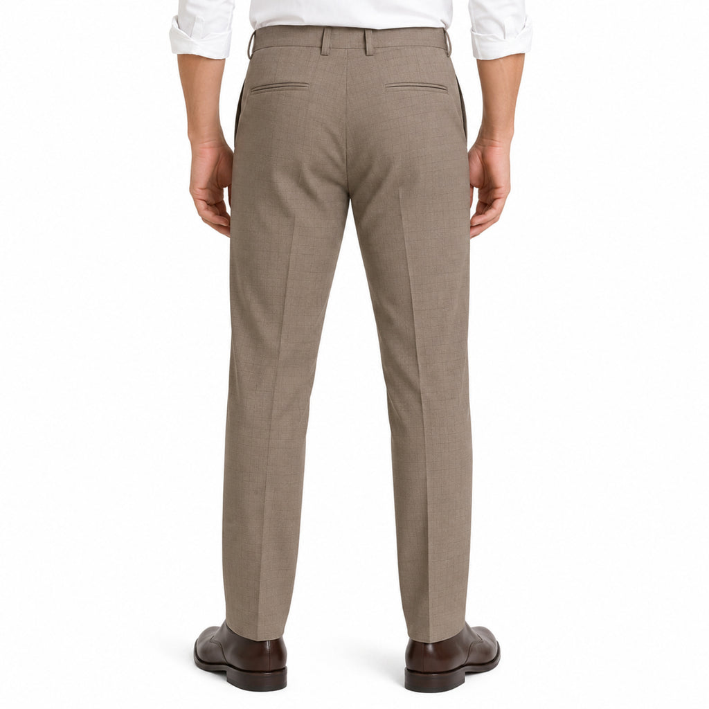 Men's Coffee Brown Slim Fit Formal Trousers-4