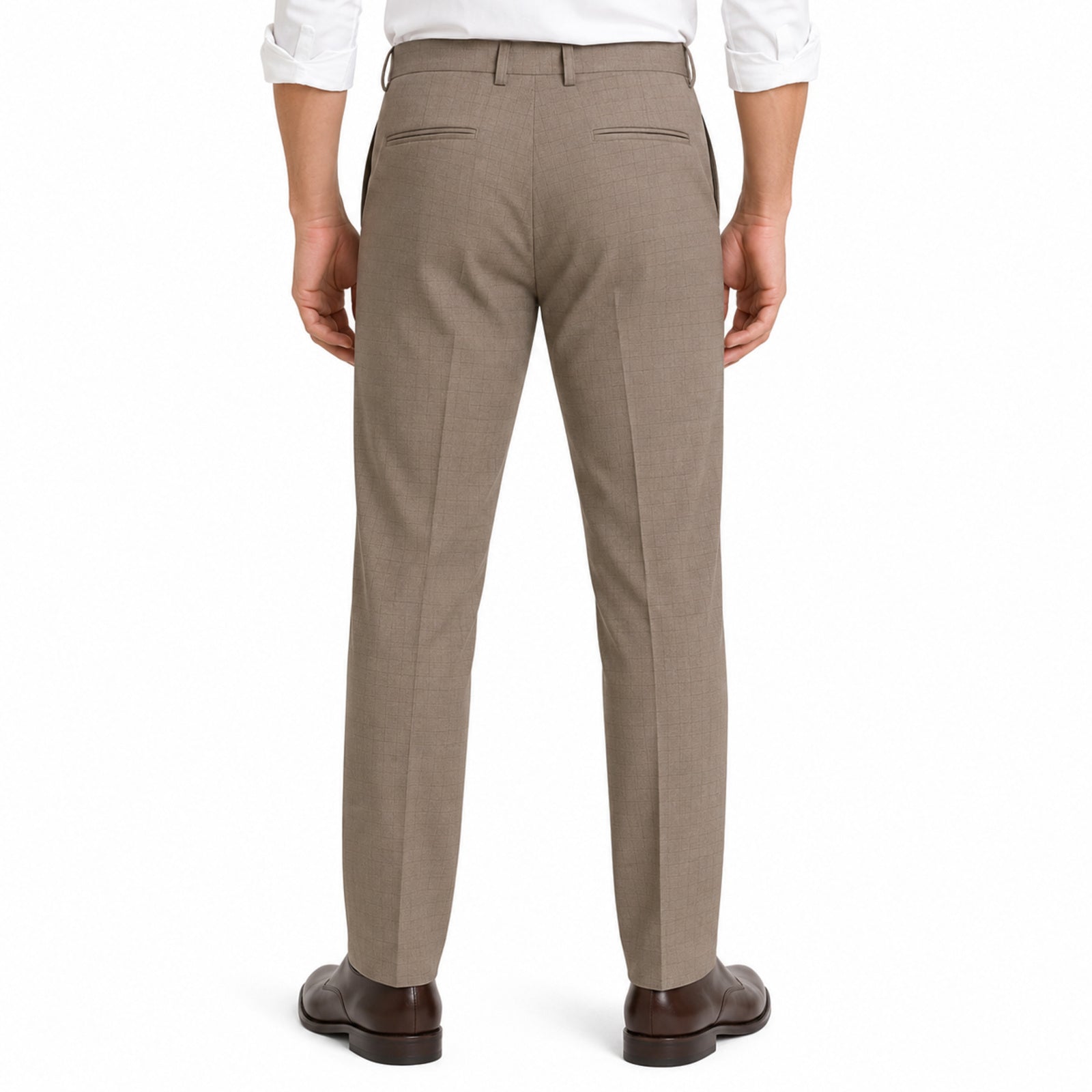 Men's Coffee Brown Slim Fit Formal Trousers-4