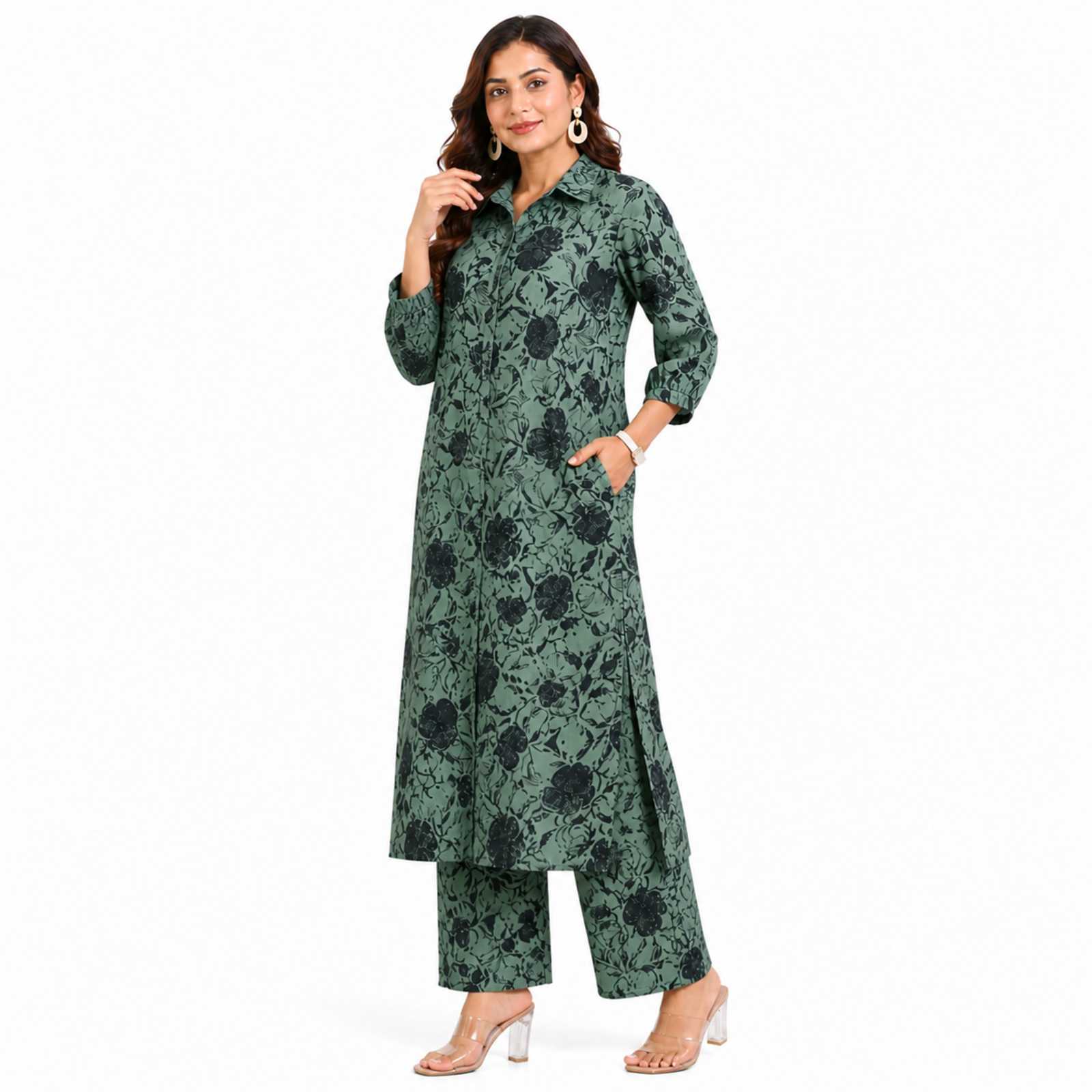 Bloom Printed Kurta Pant Co-ord Set-1