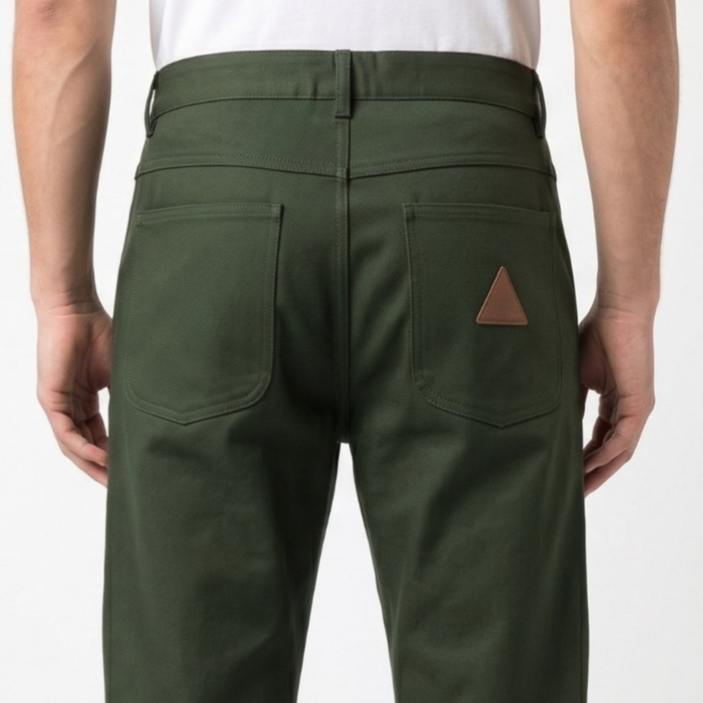 Men's Olive Green Utility Drawstring Relaxed Fit Trousers-1