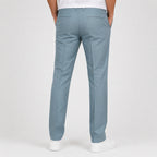 Men's Ice Grey Tailored Slim Fit Formal Trousers-2
