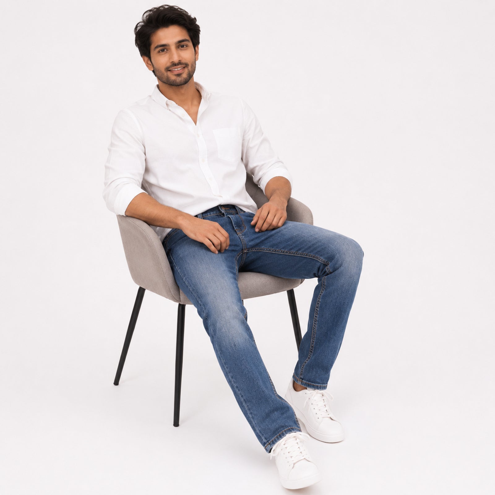 Men's Urban Blue Slim Fit Denim Jeans-4