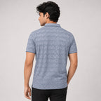 Men's Ocean Crest Textured Polo T-Shirt-2
