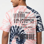 Men's California Tie-Dye Graphic Oversized T-Shirt-1