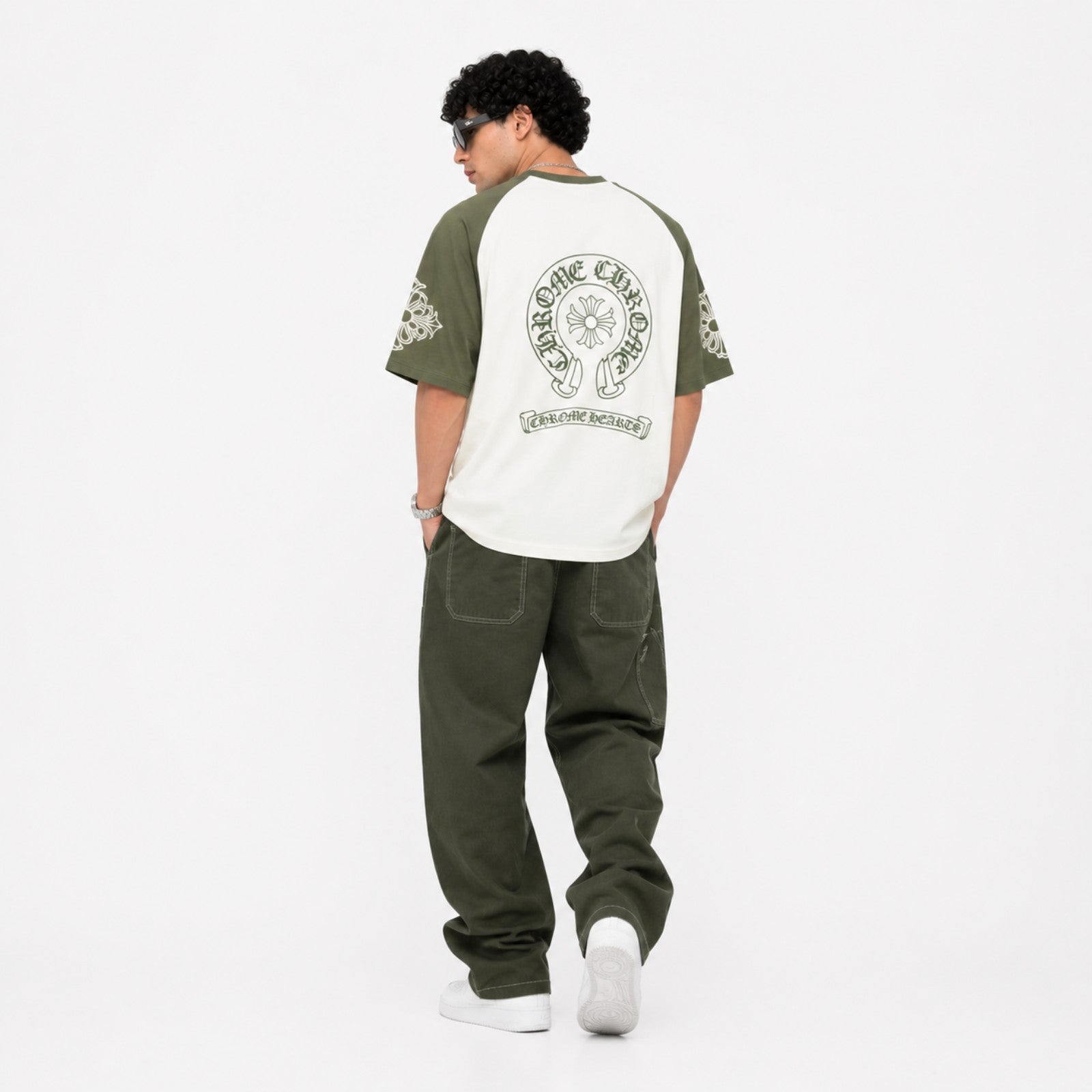 Men's Vintage Raglan Graphic Oversized T-Shirt-2