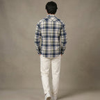 Blue Check Classic Men's Casual Shirt-3