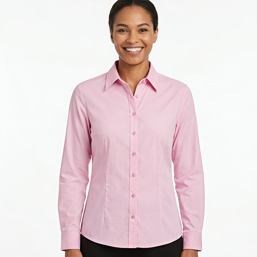 Women's Classic Blush Pink Formal Shirt-1