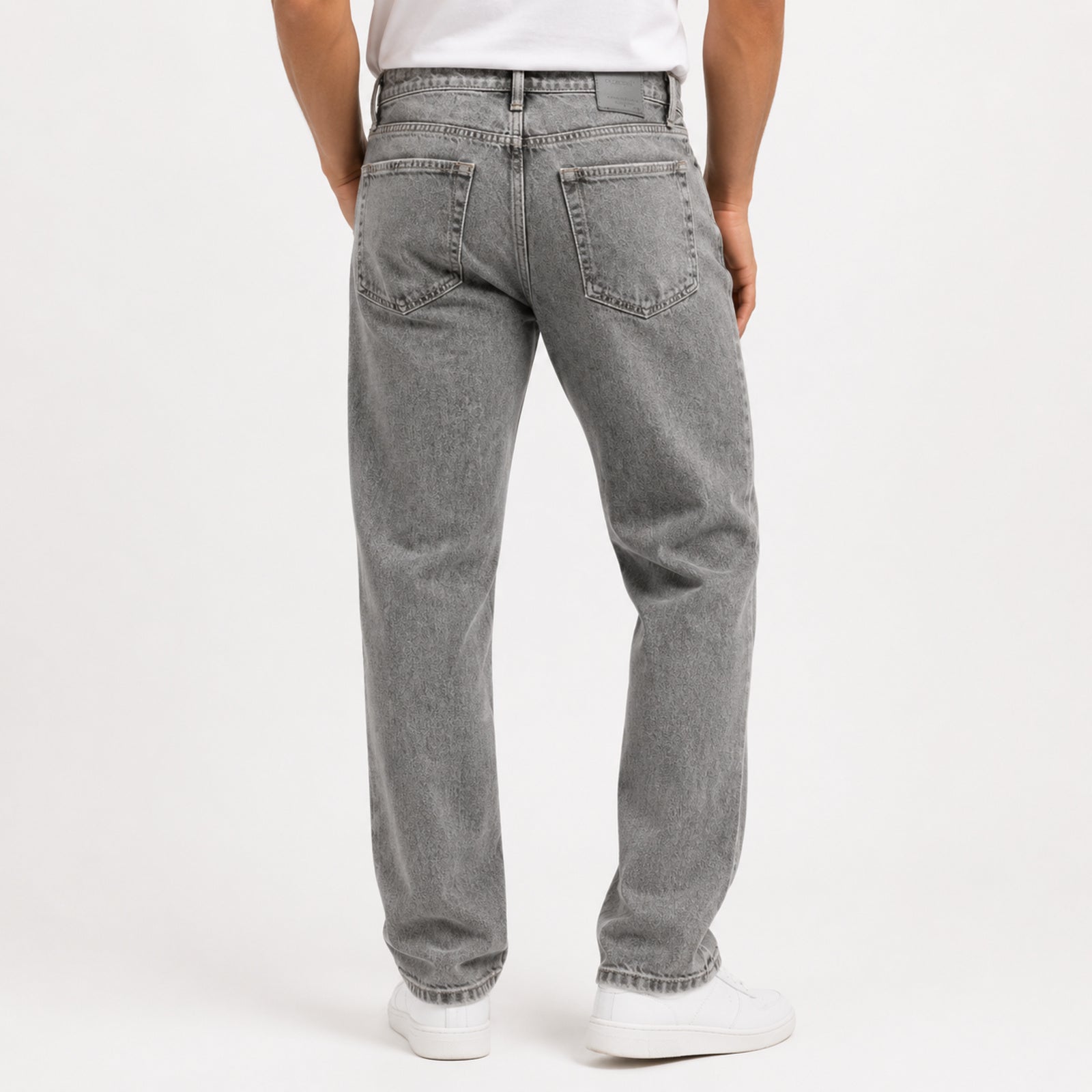 Men's Glacier Blue Straight Fit Washed Denim Jeans-2