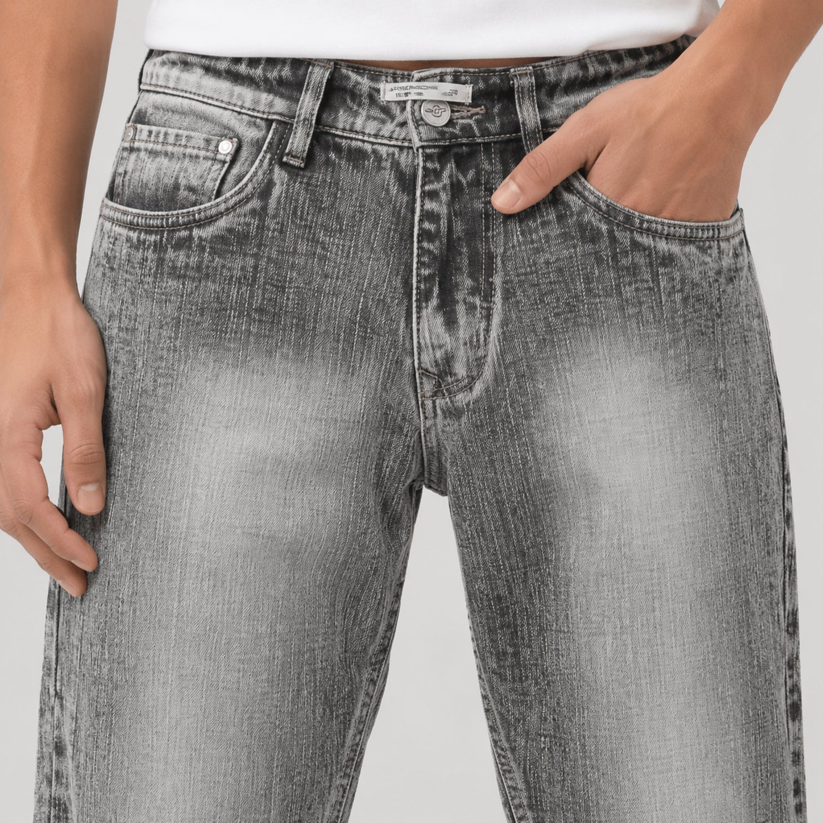 Men's Urban Mist Straight Fit Washed Denim Jeans-4