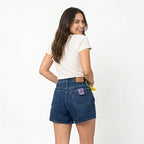 Women's Classic Blue Denim Shorts-2