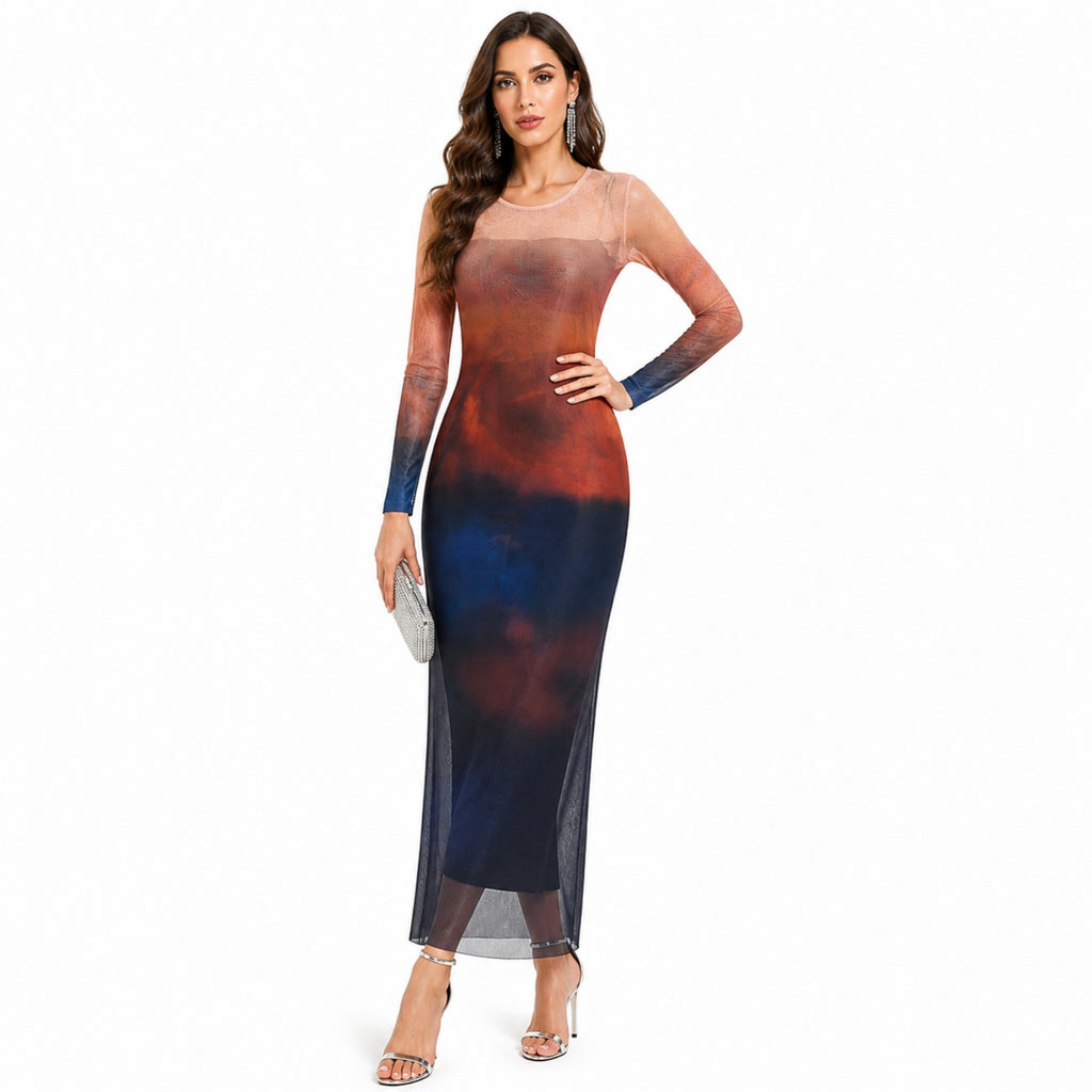 Sunset Ombre Bodycon Dress-1